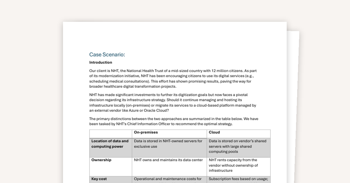 BCG Casey Chatbot 10 – National Health Trust (Ministry of Health)