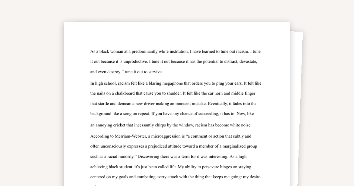 Medical School Personal Statement Example