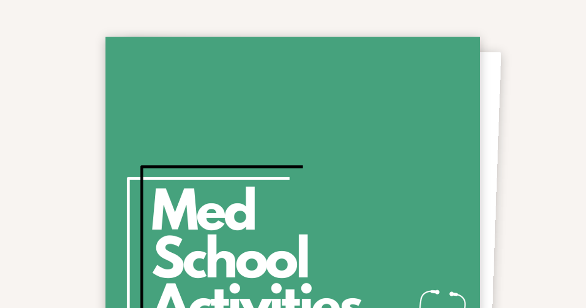 How to Write About Your Activities in Med School Applications