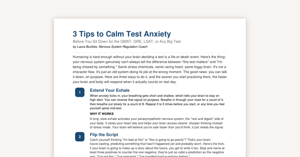 3 Tips to Calm Test Anxiety