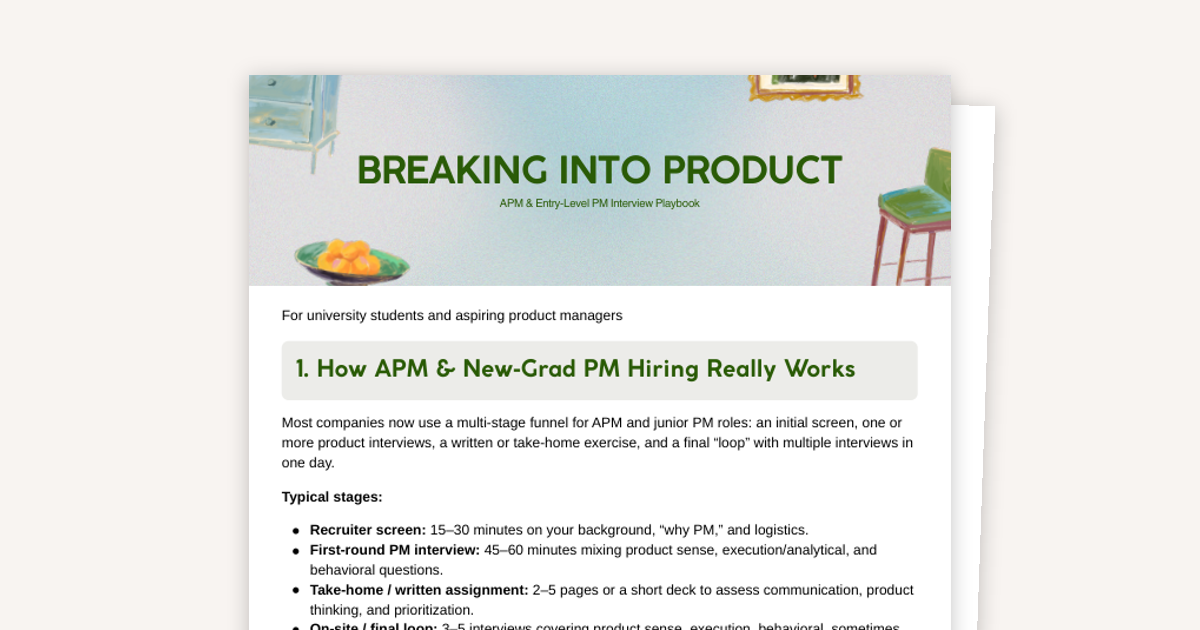 Breaking Into Product In Depth Guide