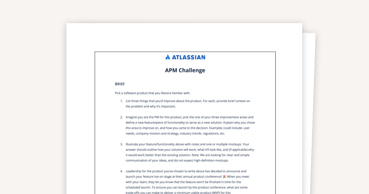 Example Atlassian APM Take-Home Solution