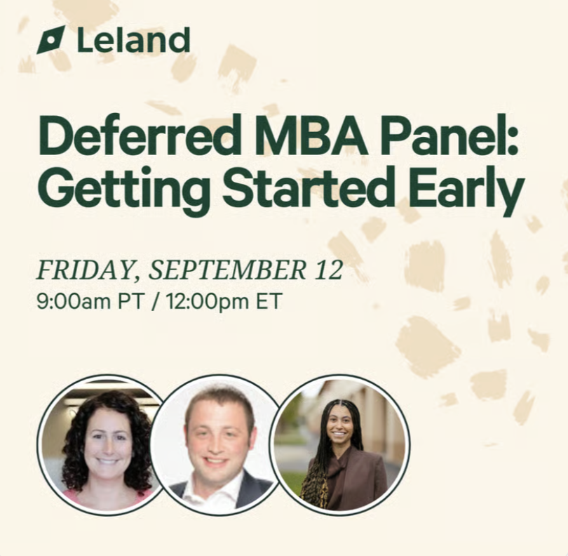 Deferred MBA Panel: Getting Started Early