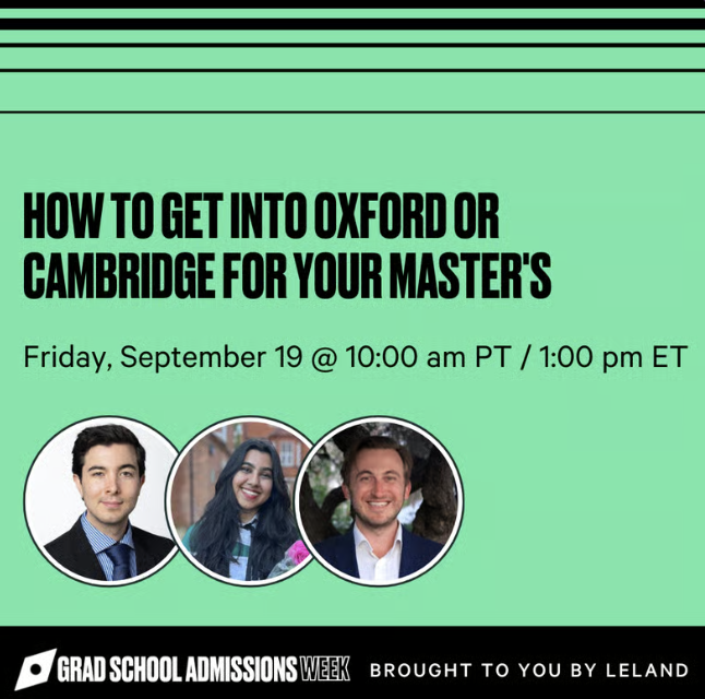 How to Land a Place at Oxford or Cambridge Panel