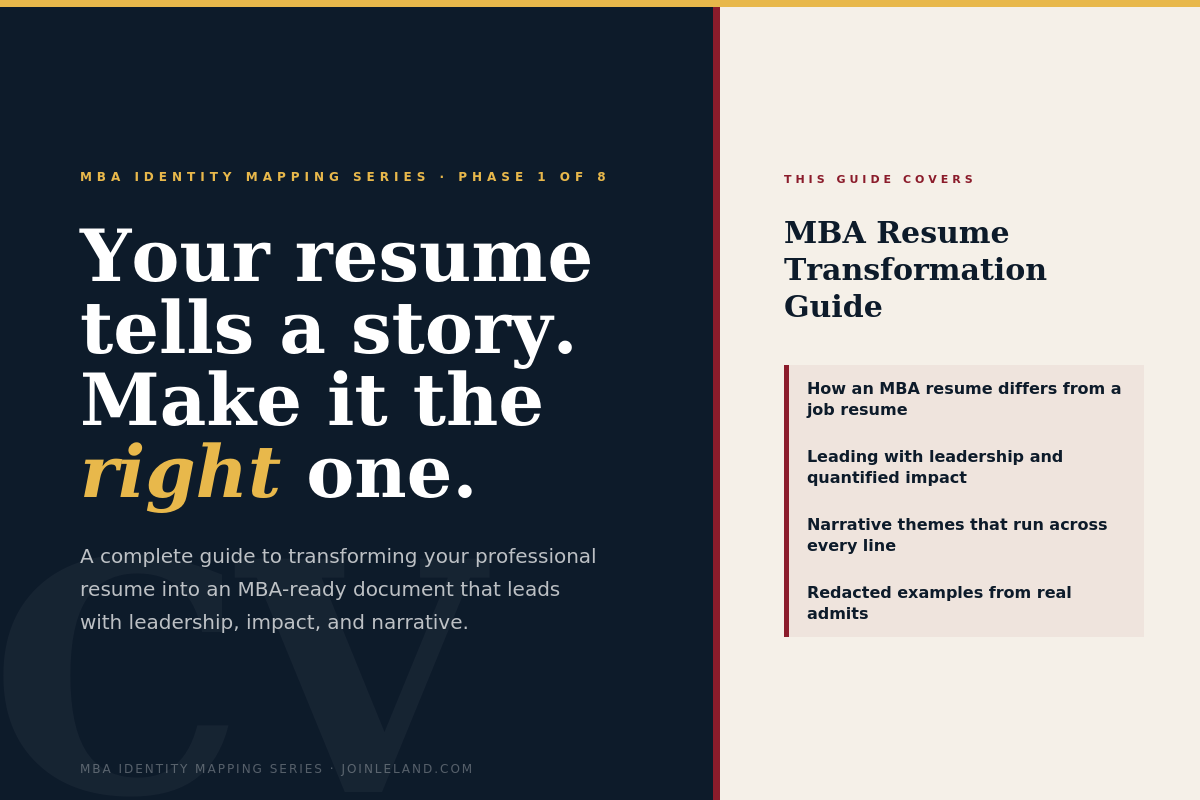 MBA Resume Guide: Transform Your Resume for Top Programs
