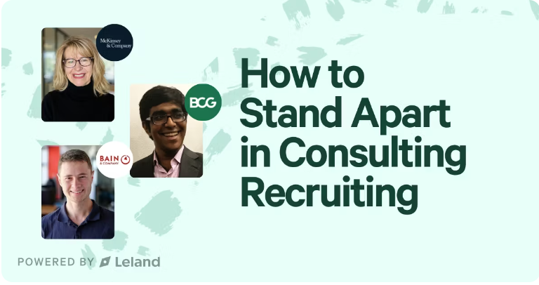 How to Stand Apart in Consulting Recruiting