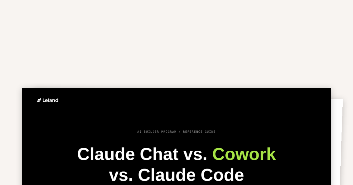 Claude Chat vs. Cowork vs Code