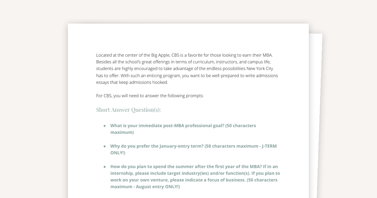 2026-2027 Columbia Essay Brainstorm