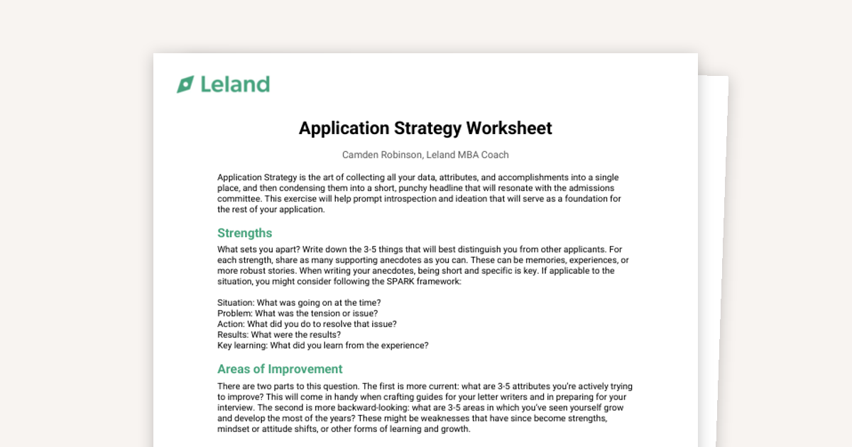 Application Strategy Template