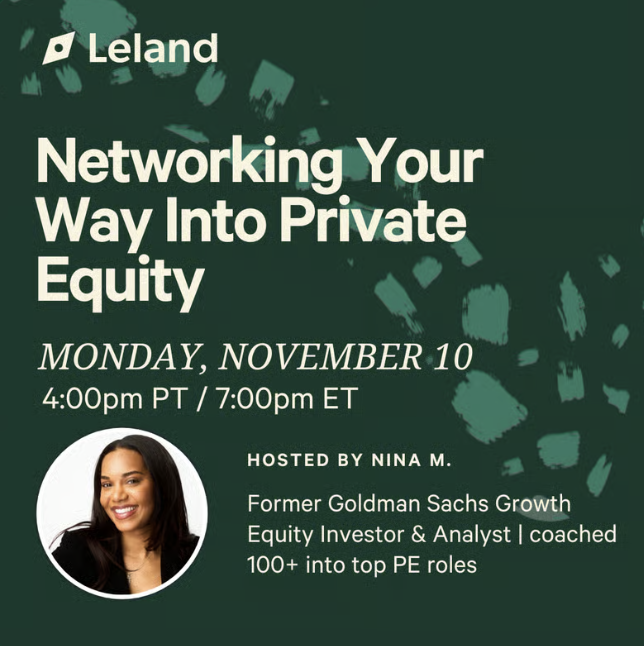 Networking Your Way Into Private Equity
