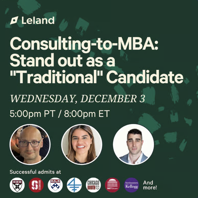 Consulting-to-MBA: Stand out as a "Traditional" Candidate