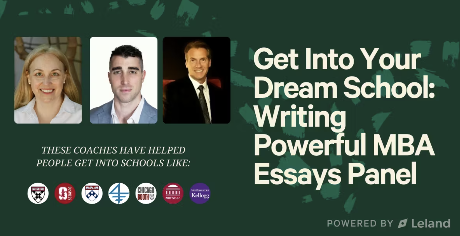 Get Into Your Dream School: Writing Powerful MBA Essays Panel
