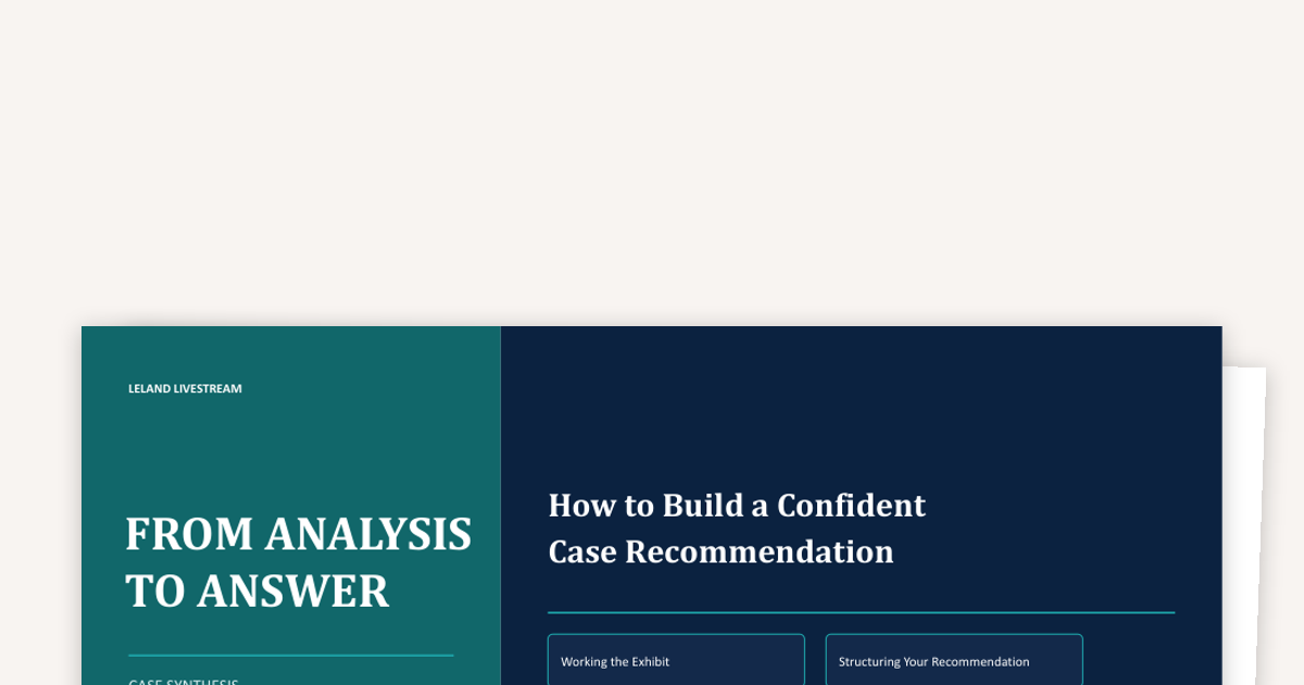 From Analysis to Answer: How to Build a Confident Case Recommendation