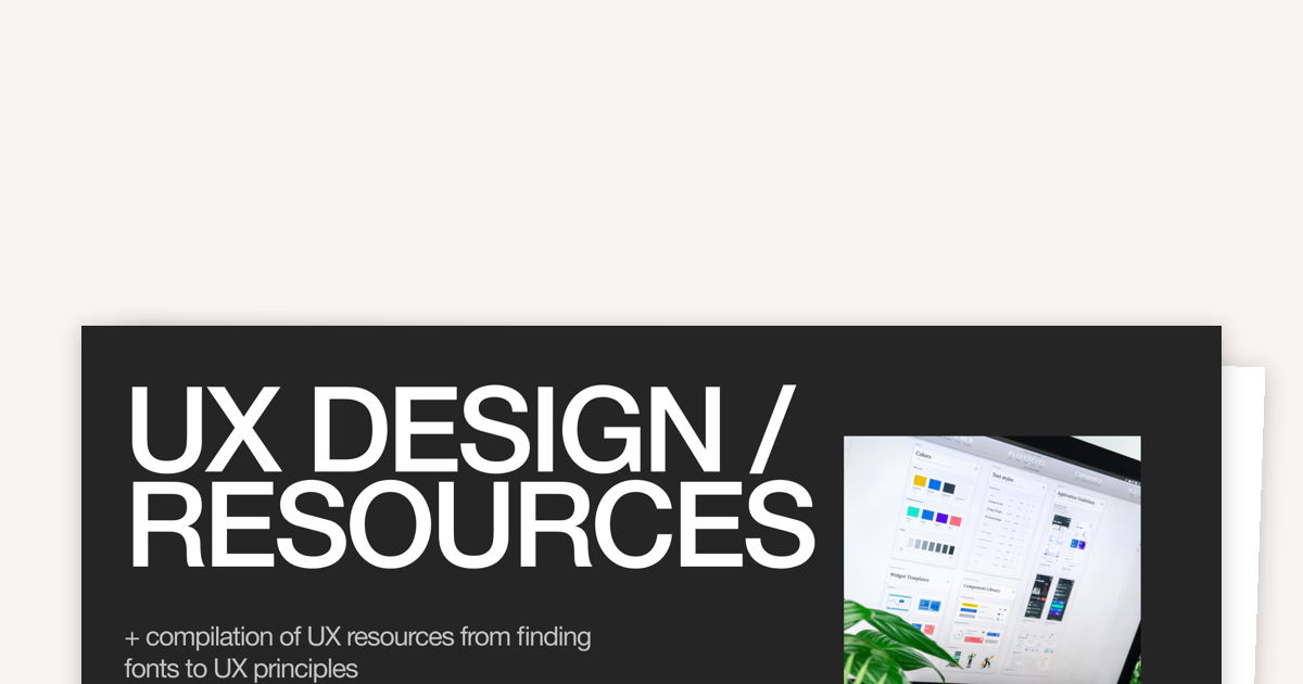UX Design Resources Slides
