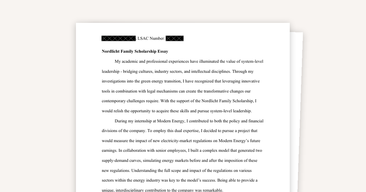 Winning NYU Nordlicht Scholarship Essay