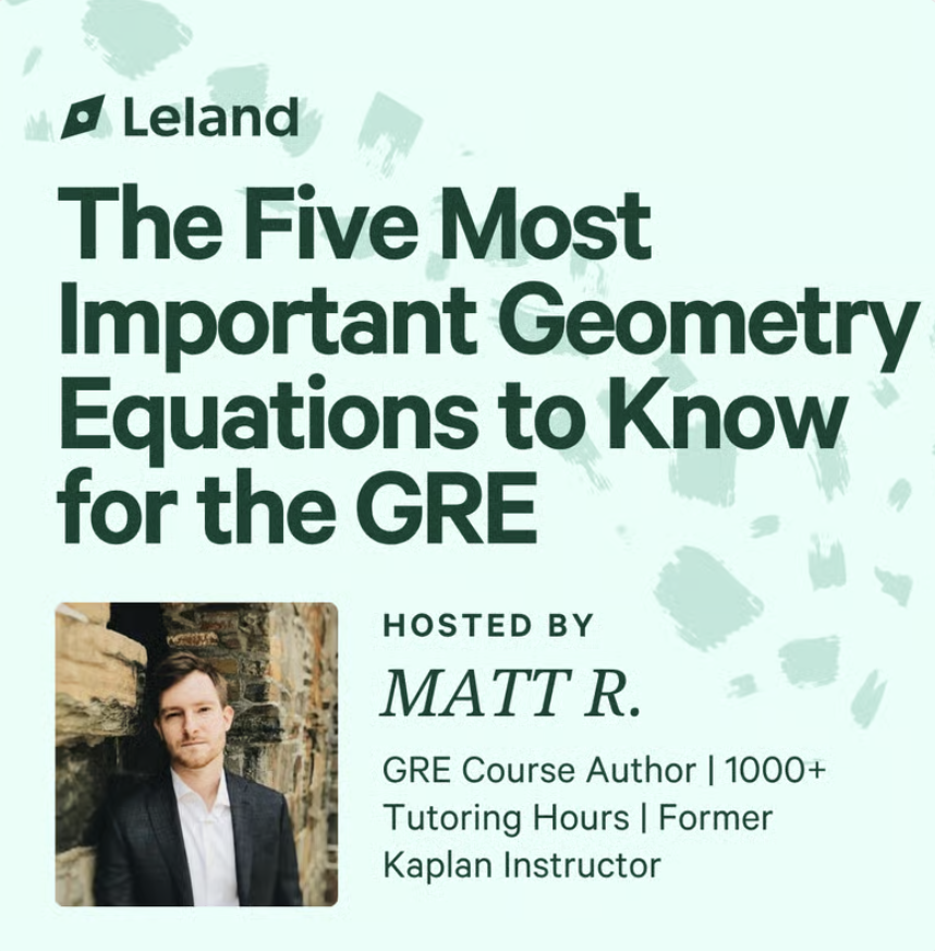 The Five Most Important Geometry Equations in the GRE