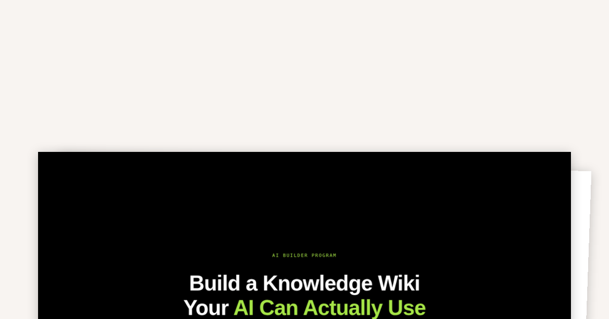Building an AI Knowledge Wiki